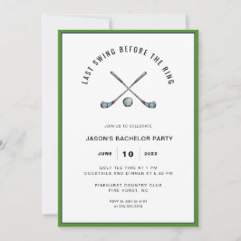 Convite Golf Club & ball Golfe Bacheler Party