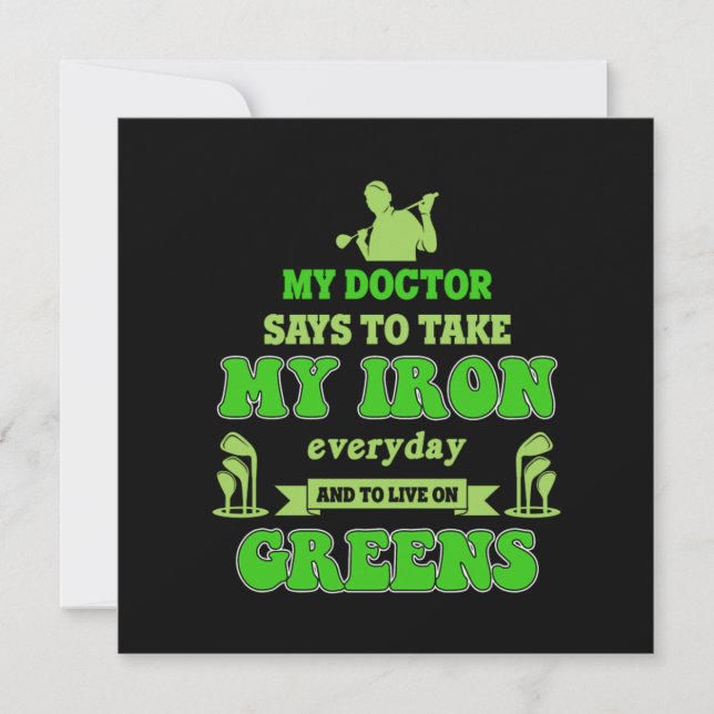 Convite Golf Course Golfer Golfing Putter Caddy Birdie Gif (Frente)