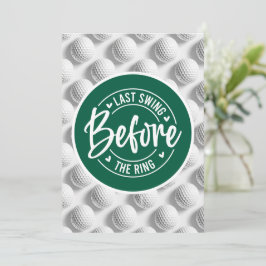 Convite Golf Engraçado dizendo para golfe Solteiro