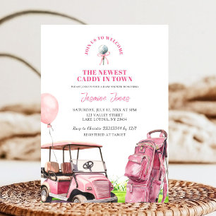 Convite Golf Girl a mais nova caddie Churrasco de Bebê