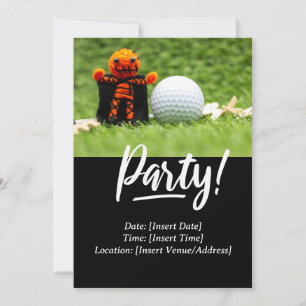 Convite Golf Halloween temático para golfista