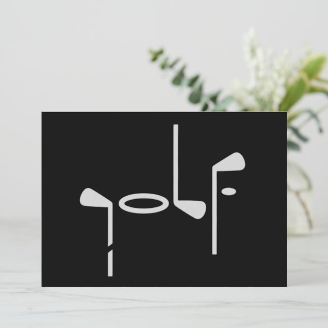 Convite Golf Lover Golfer Golfing Club (Em pé/Frente)