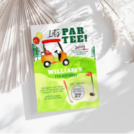 Convite Golf Par-tee Swing By Boy Aniversário de criança