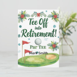 Convite GOLF RETIREMENT Tee off ParTee for golfer