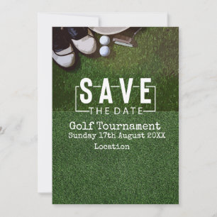 Convite Golf Salve a data Golf Tournament em verde