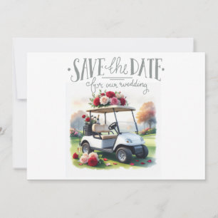 Convite Golf Salve a data para a festa de casamento
