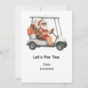 Convite Golf Santa Claus no Natal