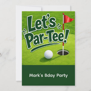 Convite Golf Vamos Fazer uma Festa Par-Tee no Green de Tre