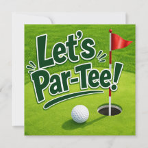 Golf Vamos Fazer uma Festa Par-Tee no Green de Tre