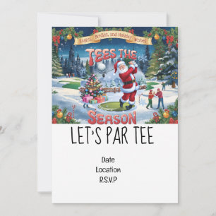 Convite Golf Vamos Par o Natal com Papai Noel