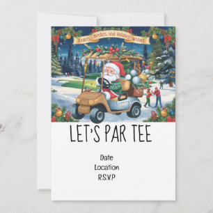 Convite Golf Vamos Par o Natal com Papai Noel Invi
