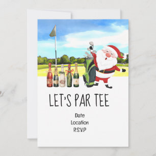 Convite Golf Vamos Par Tear Festa de Natal para Golfe