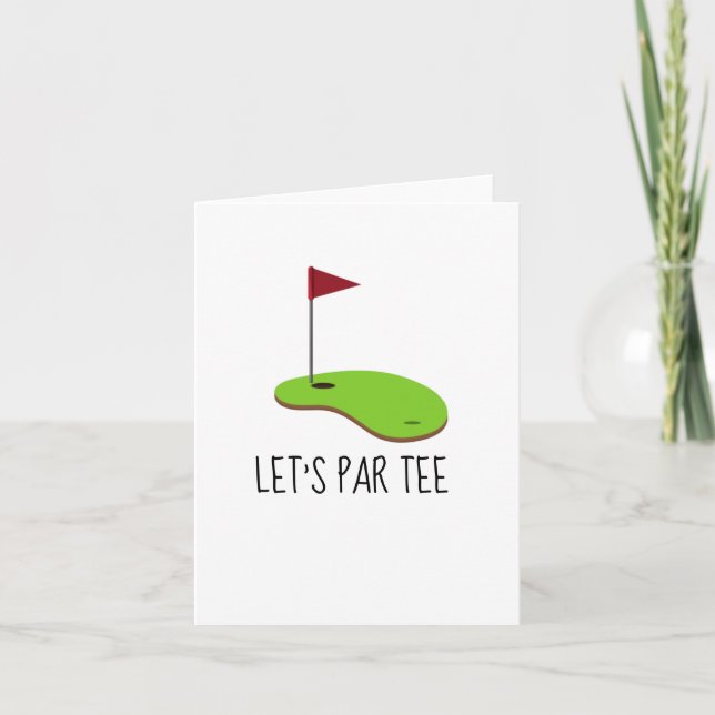 Convite Golf, vamos pintar uma árvore com uma bandeira de  (Frente)