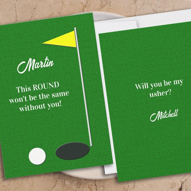 Convite Golf Will You Be My Usher Proposal Cards (Criador carregado)