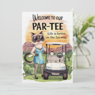 Convite Golfe Bem-vindo à casa do golfista  PARA coquetel 