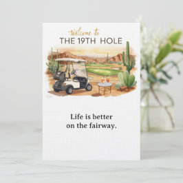 Convite Golfe Bem-vindo à casa do golfista  PARA coquetel 