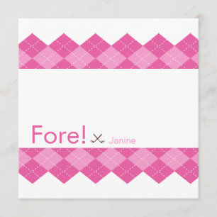 Convite Golfe cor-de-rosa Argyle das senhoras