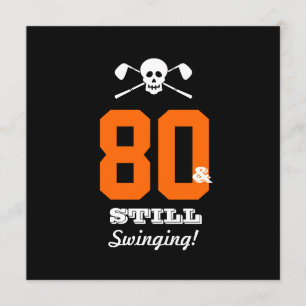 Convite golfe da festa de aniversário do 80 - ainda