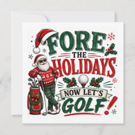 Convite Golfe de Natal com Papai Noel Vamos Golfe