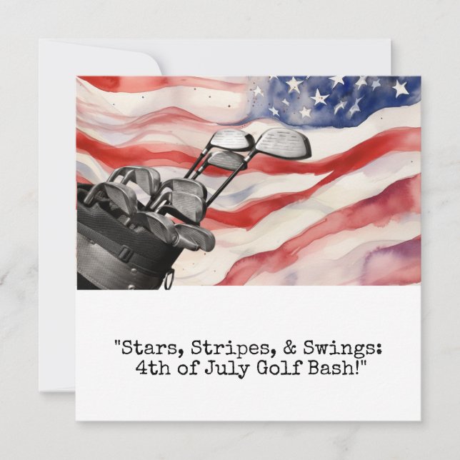 Convite Golfe  Dia da Independência 4 de julho  (Frente)