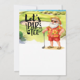 Convite Golfe do Papai Noel com Presente de Natal para Gol