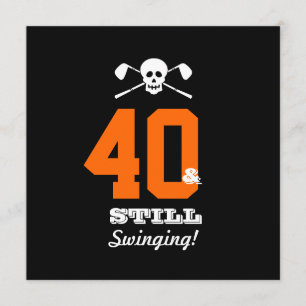 Convite Golfe do partido de aniversário de 40 anos - aind