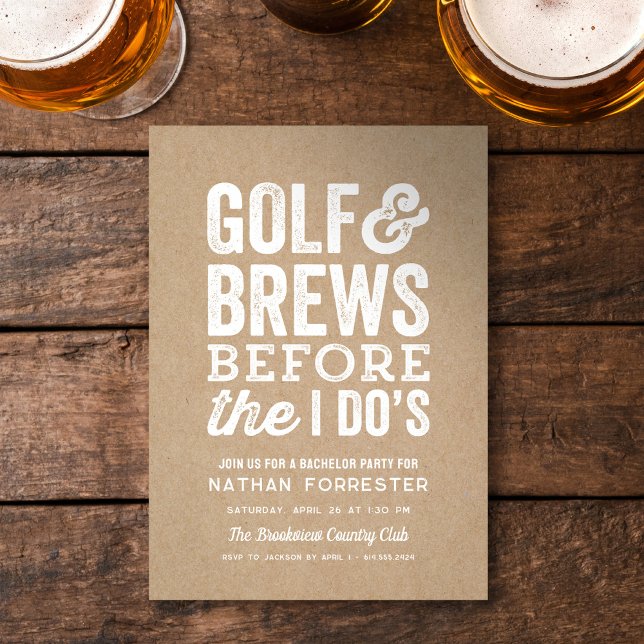 Convite Golfe e cervejas antes da despedida de solteiro do (Criador carregado)
