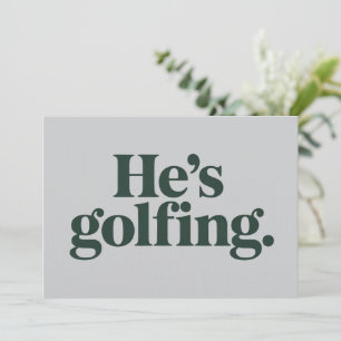 Convite Golfe Ele Presentes do Marido Golfista Engraçados 