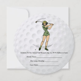 Convite Golfe - Mulher Convidada Golfer