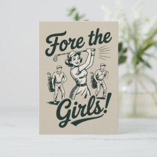 Convite Golfe Para as Meninas Fofo Golfe Engraçado Senhora