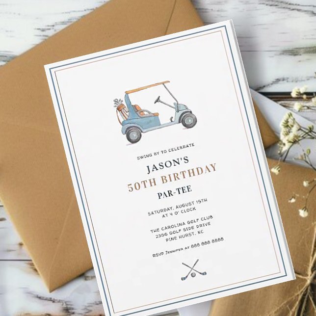 Convite Golfe Simples - Presente no PAR-TEE (Criador carregado)