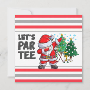 Convite Golfeando com o Papai Noel Vamos Par Tee Festa