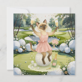 Convite Golfer mulher Save the Date Noiva Despedida 