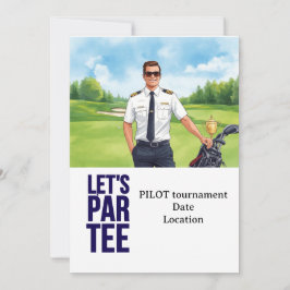 Convite GOLFER Pilot Aviation Industry Golfer 