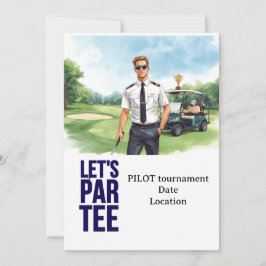 Convite GOLFER Pilot Aviation Industry Golfer 