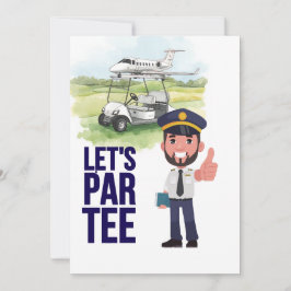 Convite GOLFER Pilot Aviation Industry Golfer 