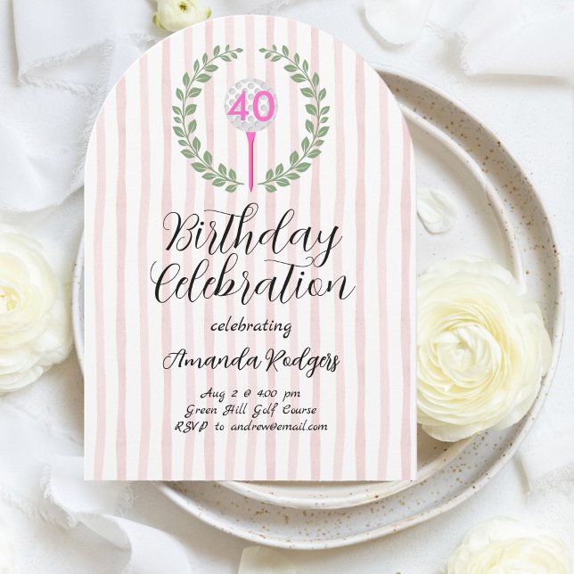 Convite Golfing Birthday Party (Criador carregado)