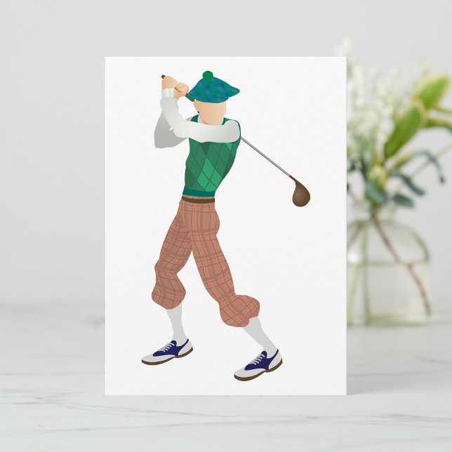 Convite Golfista Bem Vestido (Criador carregado)