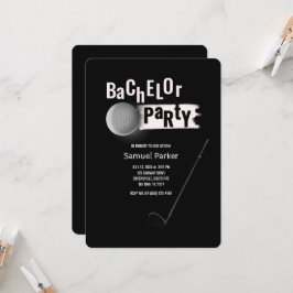 Convite Golfista Golf Bachelor Party Aniversário Par Tee