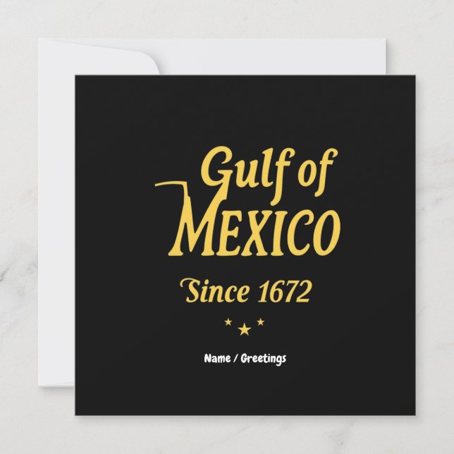 Convite Golfo do México desde 1672, mergulho profundo na h (Frente)
