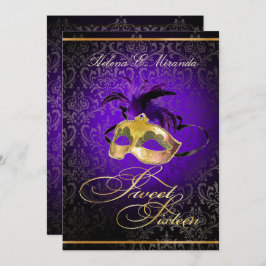 Convite GOLPE DE DANÇAS PixDezines 16 MASCARADA/BOLSA DE D