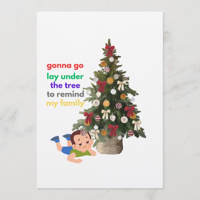 Convite Gonna Go Lay Under The Tree to Remind My Family (Frente)