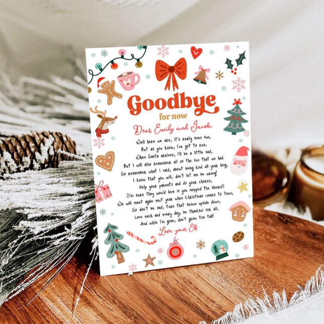 Convite Goodbye For Now From Your Elf Christmas Letter (Criador carregado)