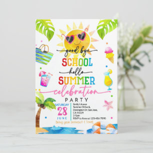 Convite Goodbye School Hello Summer Invitation End of Scho