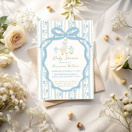 Convite Goose nursery rhymes baby shower