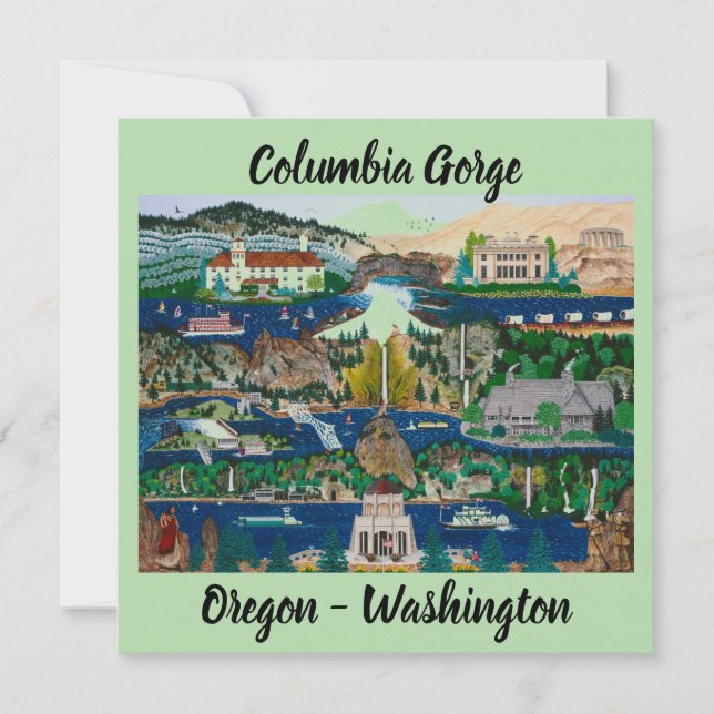 Convite Gorge do Rio Columbia (Frente)