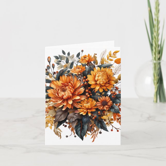 Convite Gorgeed Fall Floral (Frente)