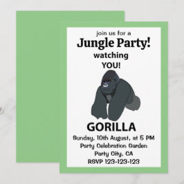 Convite Gorilla A Ver-Te Gorilla Engraçado