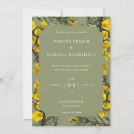 Convite Gorse Botanical Pattern Invitation