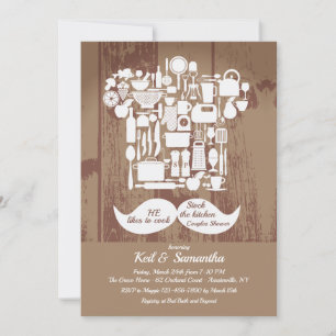 Convite Gosta de cozinhar o chá de panela dos casais